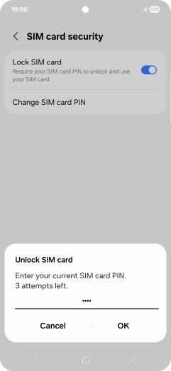 Key in your PIN and press OK. The default PIN is 1111.