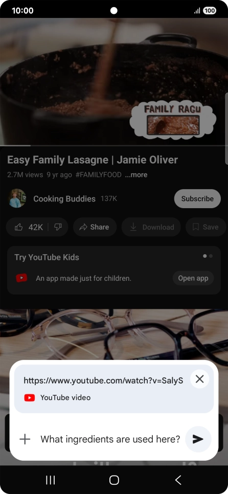 Follow the instructions on the screen to type or speak the required question for the video.