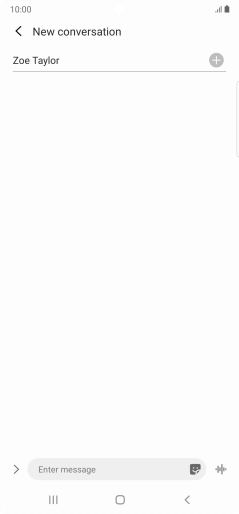Press the text input field and write the text for your SMS.