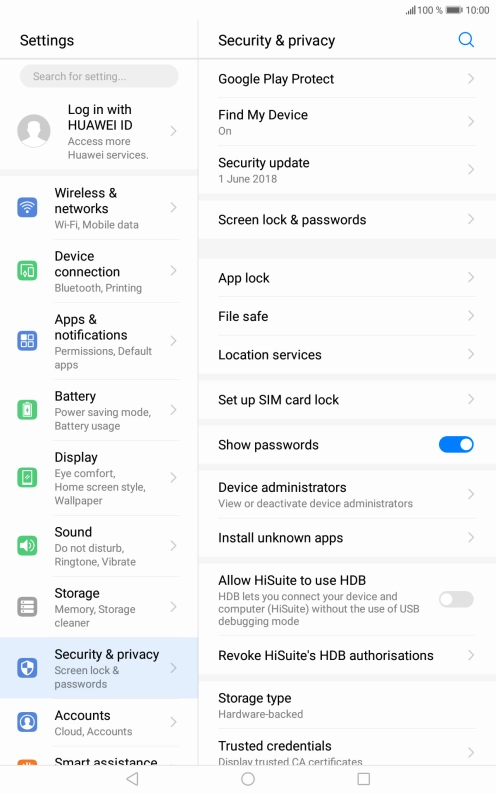 Press Set up SIM card lock.