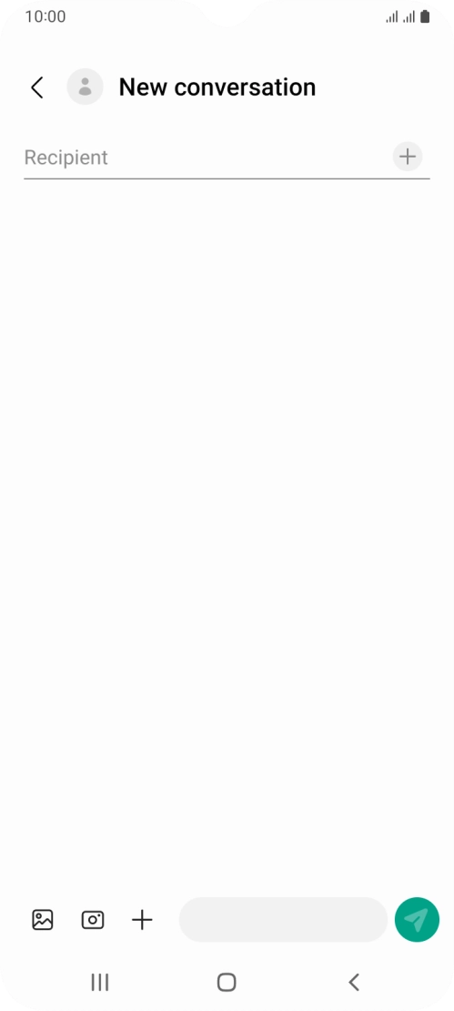 Press the search field and key in the first letters of the recipient's name.