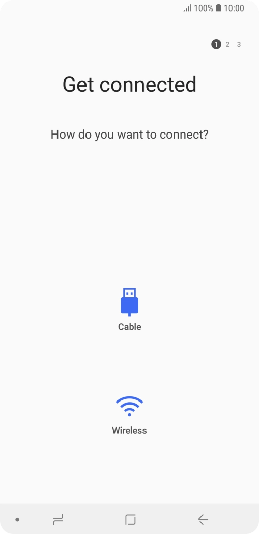 Press the required transfer type and follow the instructions on the screen to transfer the content.