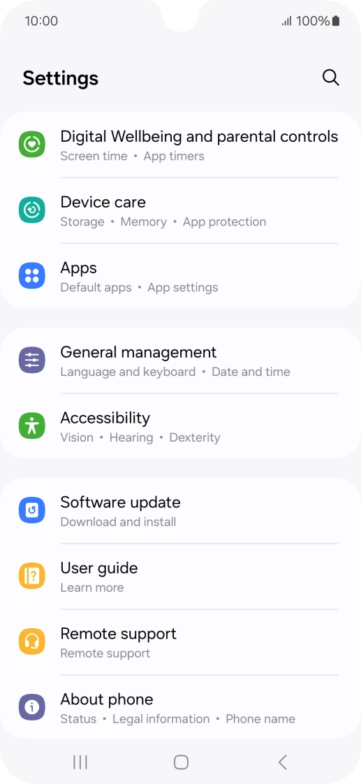 Press Software update.