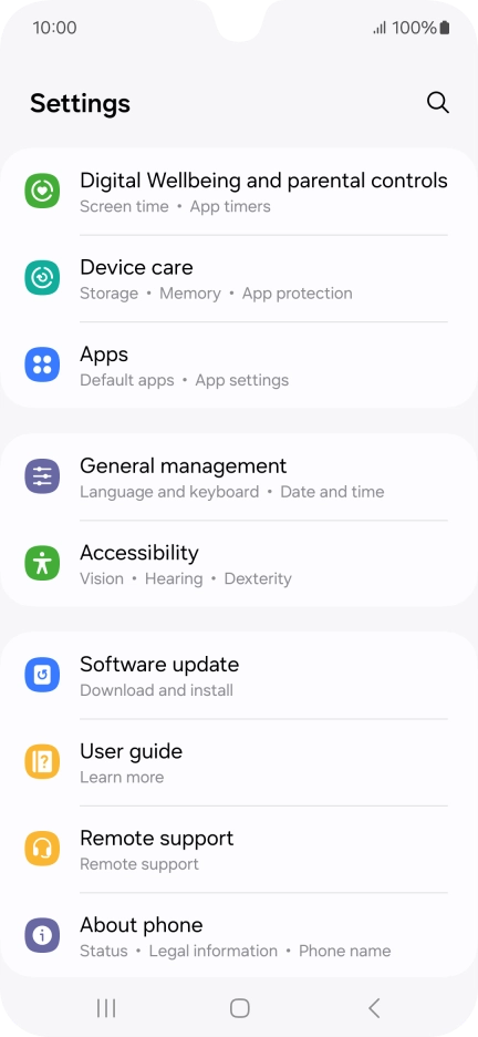 Press Software update.