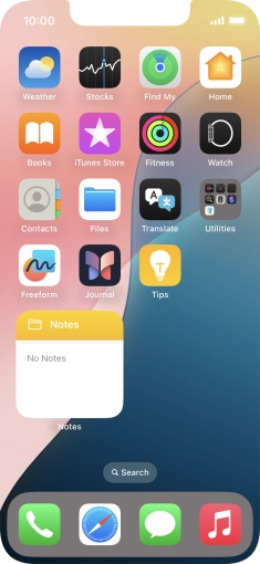If you're using a Widget Stack: slide up or down on the stack to select the required widget.