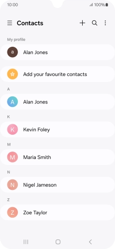 Press the new contact icon.