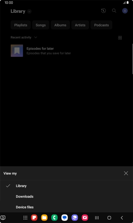 Press the required category and go to the required audio file.