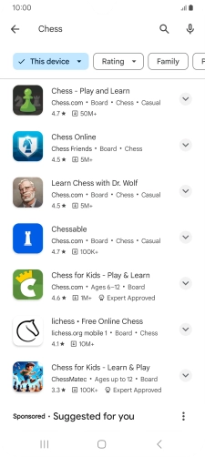 Press the required app.