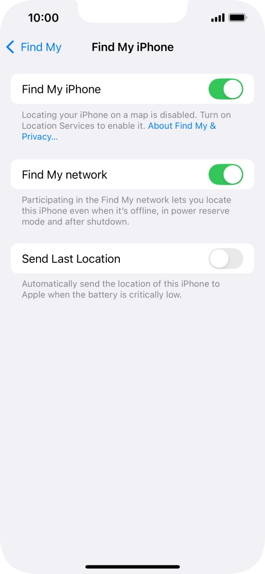 Press the indicator next to 