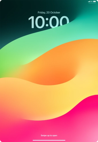 Press and hold anywhere on the lock screen.