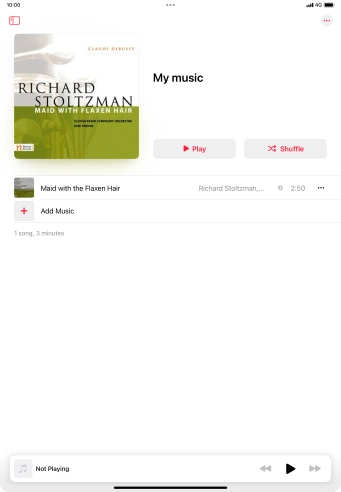Go to the required category or playlist and press the required audio file.