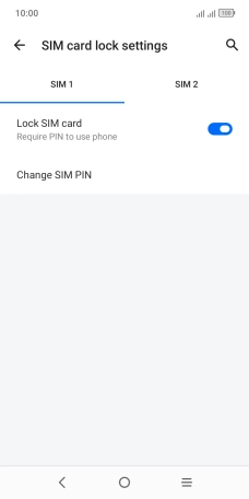 Press the required SIM.
