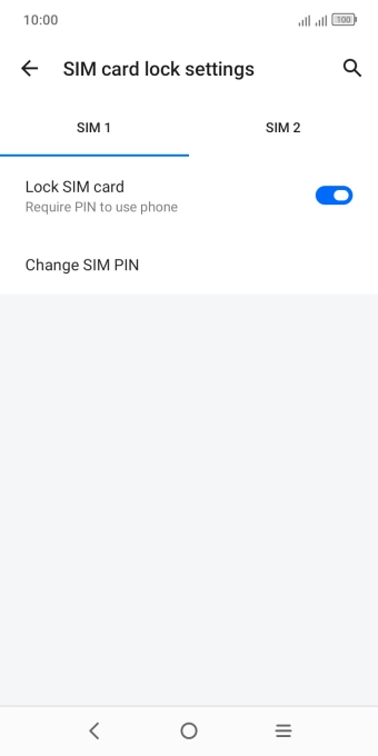 Press the required SIM.