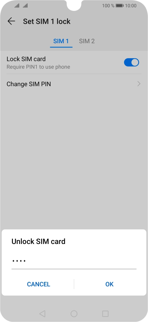 Key in your PIN and press OK. The default PIN is 1111.