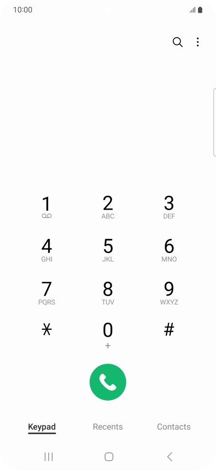 Press the menu icon.