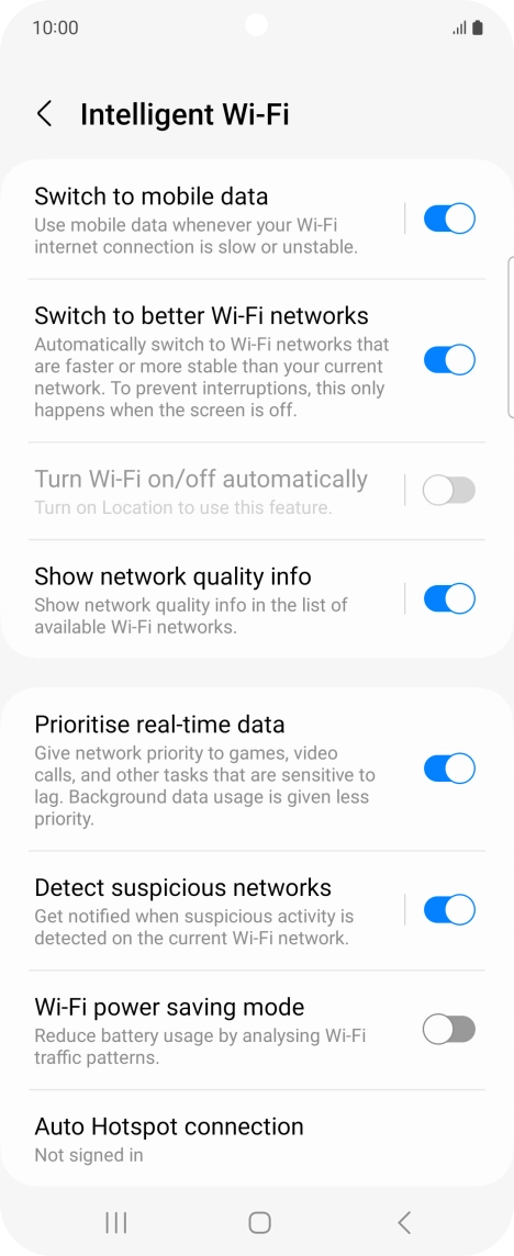Press the indicator next to 