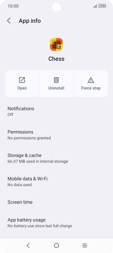 Press Storage & cache.