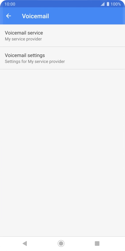 Press Voicemail settings.