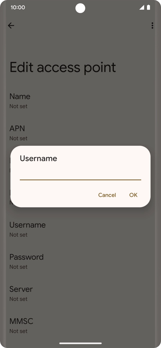 Key in eesecure and press OK.