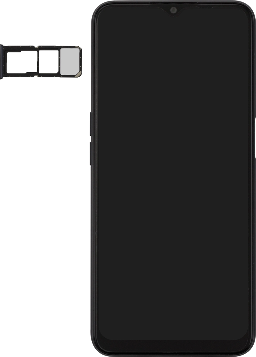 Turn your SIM so the angled corner of the SIM matches the angled corner of the second SIM holder and place your SIM in the SIM holder.