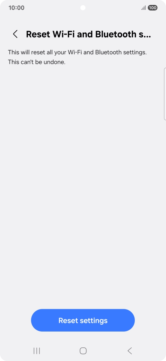 Press Reset settings.