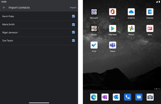 Press the fields next to the required contacts.