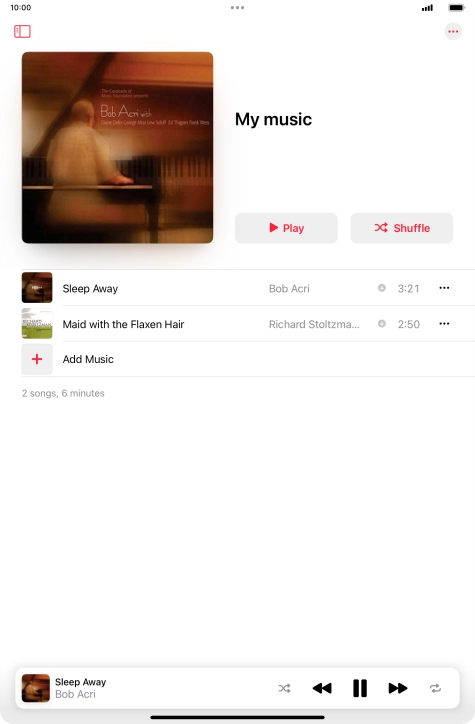 Press the song title.