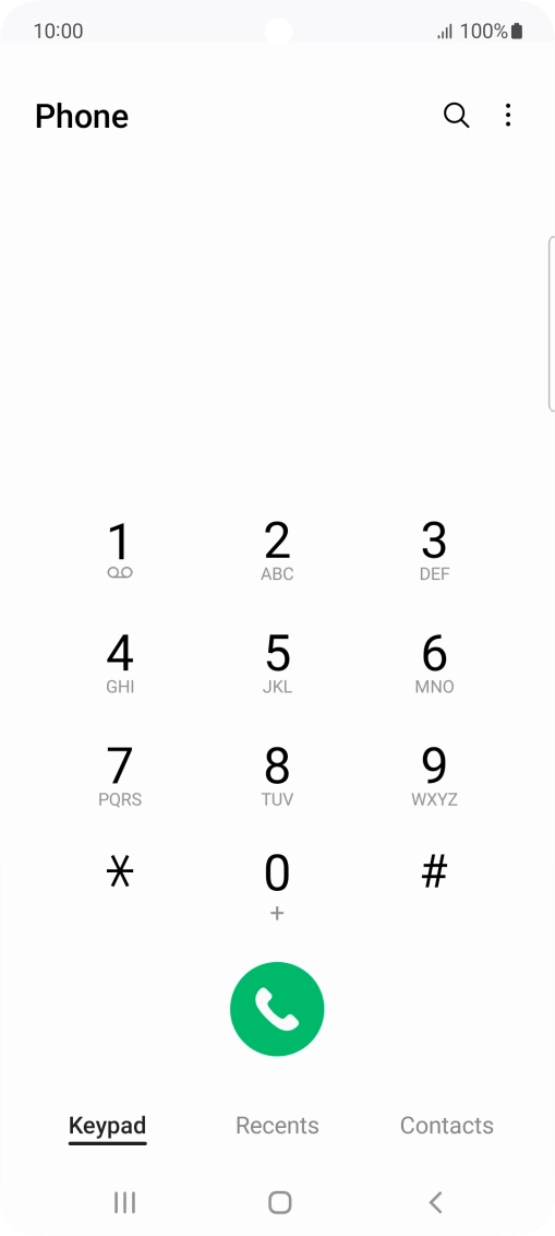 Press the menu icon.