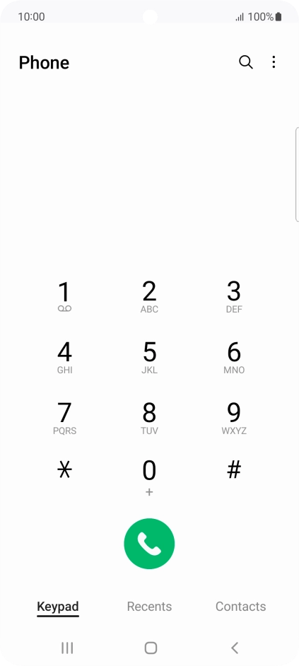 Press the menu icon.