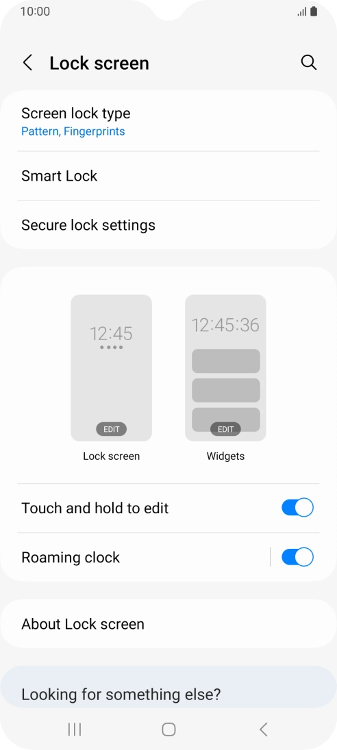 Press Screen lock type and key in the additional phone lock code you created earlier.