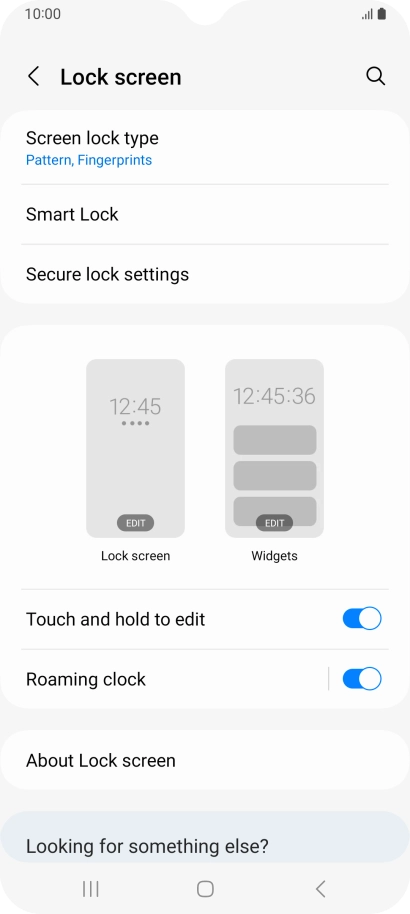 Press Screen lock type and key in the additional phone lock code you created earlier.