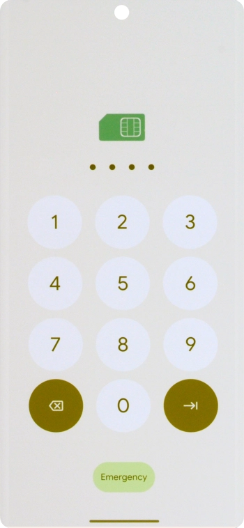 If you're asked to key in your PIN, do so and press arrow right. The default PIN is 1111.