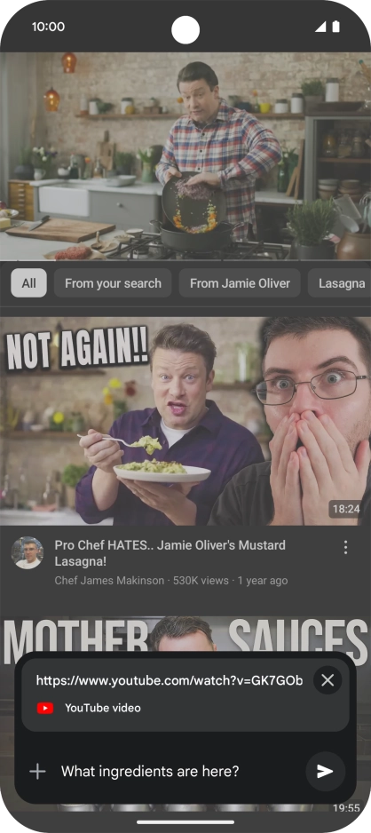 Follow the instructions on the screen to type or speak the required question for the video.