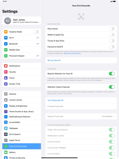 Press Set Up Face ID.