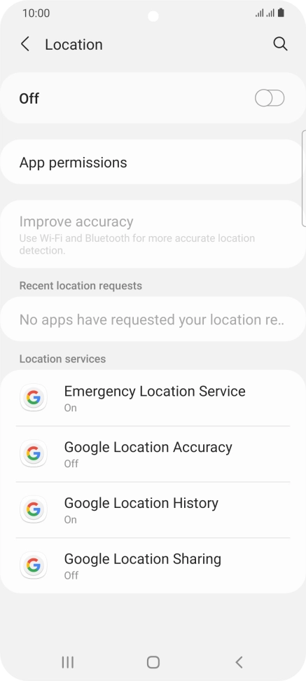 Press the indicator to turn the function on or off.