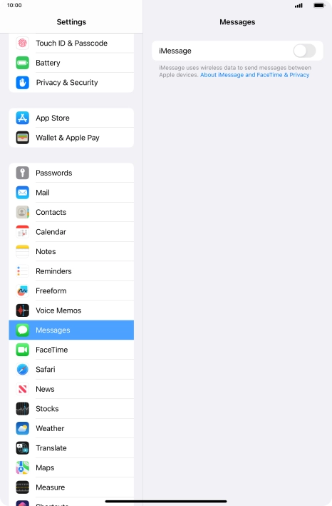 Press the indicator next to 