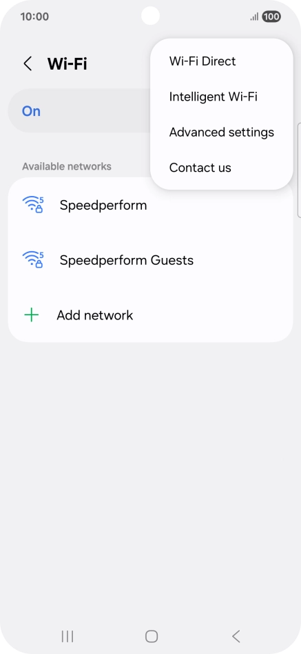 Press Intelligent Wi-Fi.