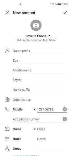 Press the confirm icon.
