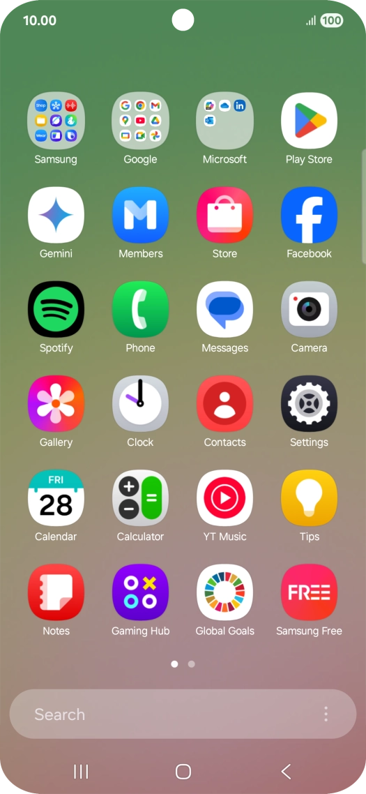 Press Gallery and go to the required folder.