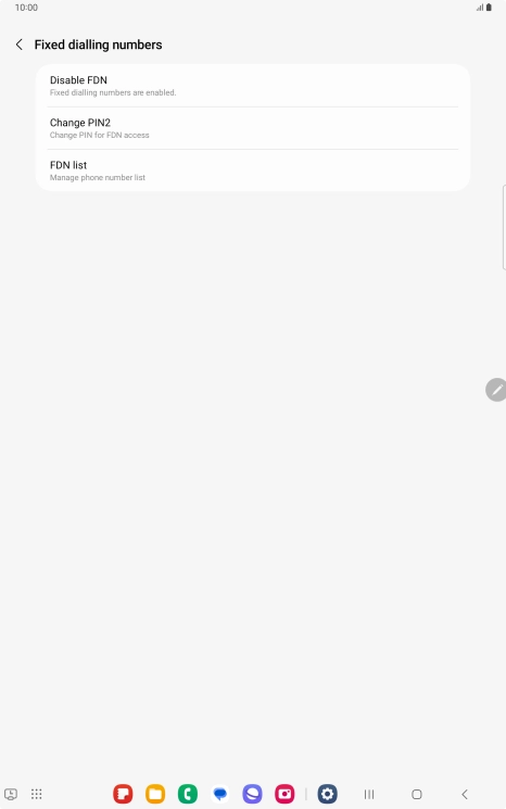 Press Disable FDN.