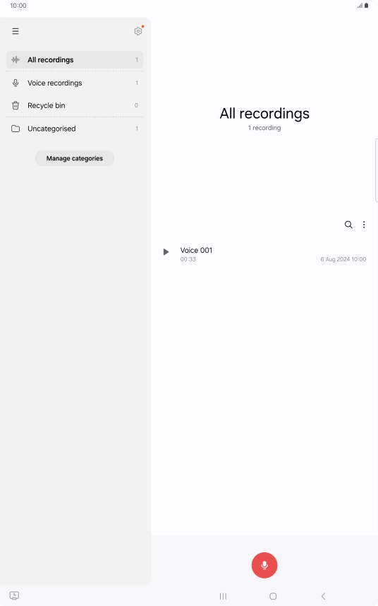 Create a new recording or open a previously saved recording.