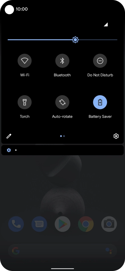 Slide your finger upwards starting from the bottom of the screen to return to the home screen.