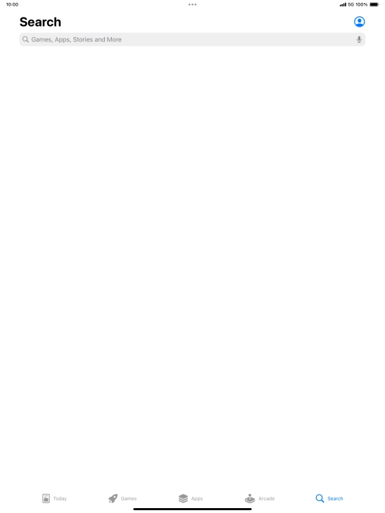 Press the search field.