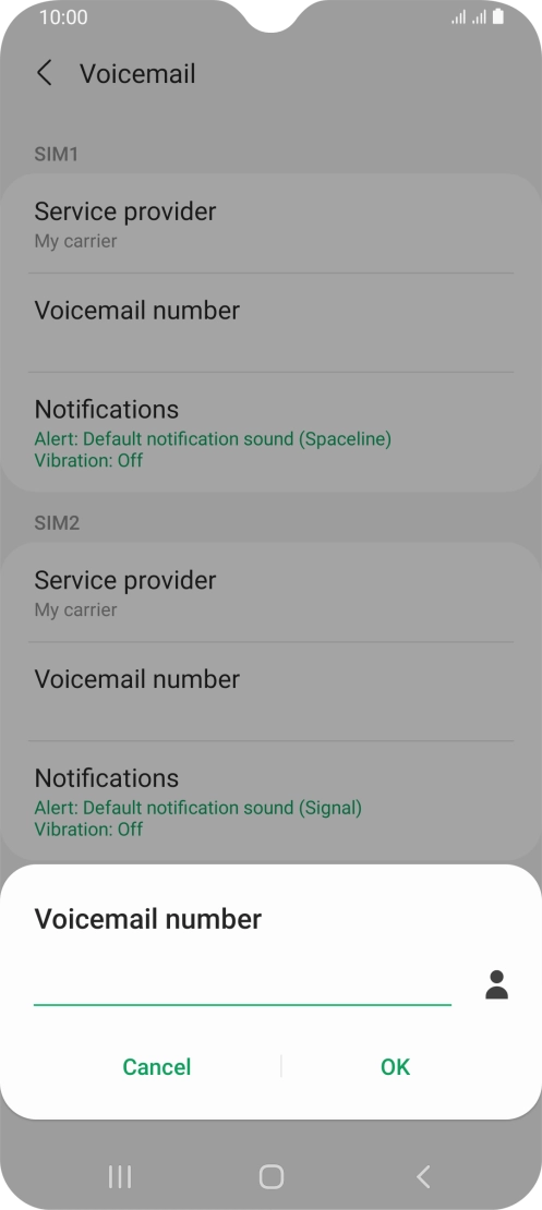 Key in +447953222222 and press OK.