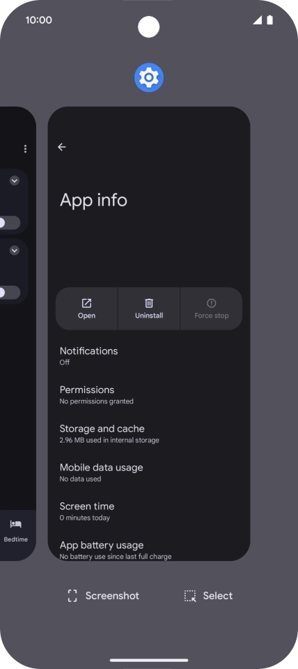 To end one running application, slide your finger upwards on the required application.