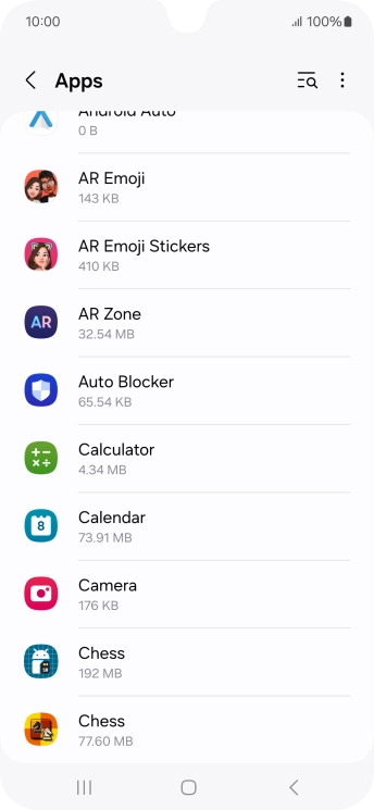 Press the required app.