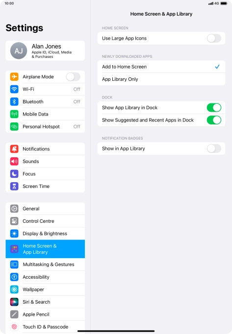 To add new downloaded apps to both the home screen and App Library, press Add to Home Screen.