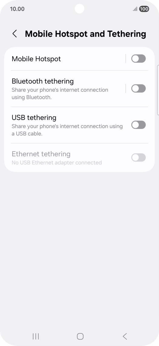 Press Mobile Hotspot.
