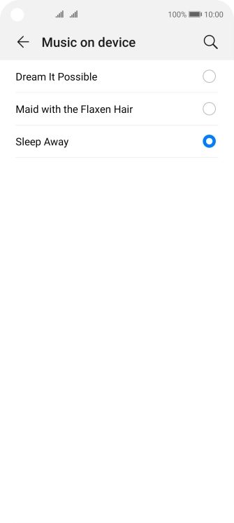 Once you've found a ring tone you like, press arrow left.