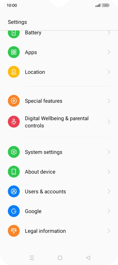 Press Users & accounts.